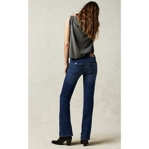 NWT We The Free Varsity Medium/Dark Wash Flare Jeans - 31 waist